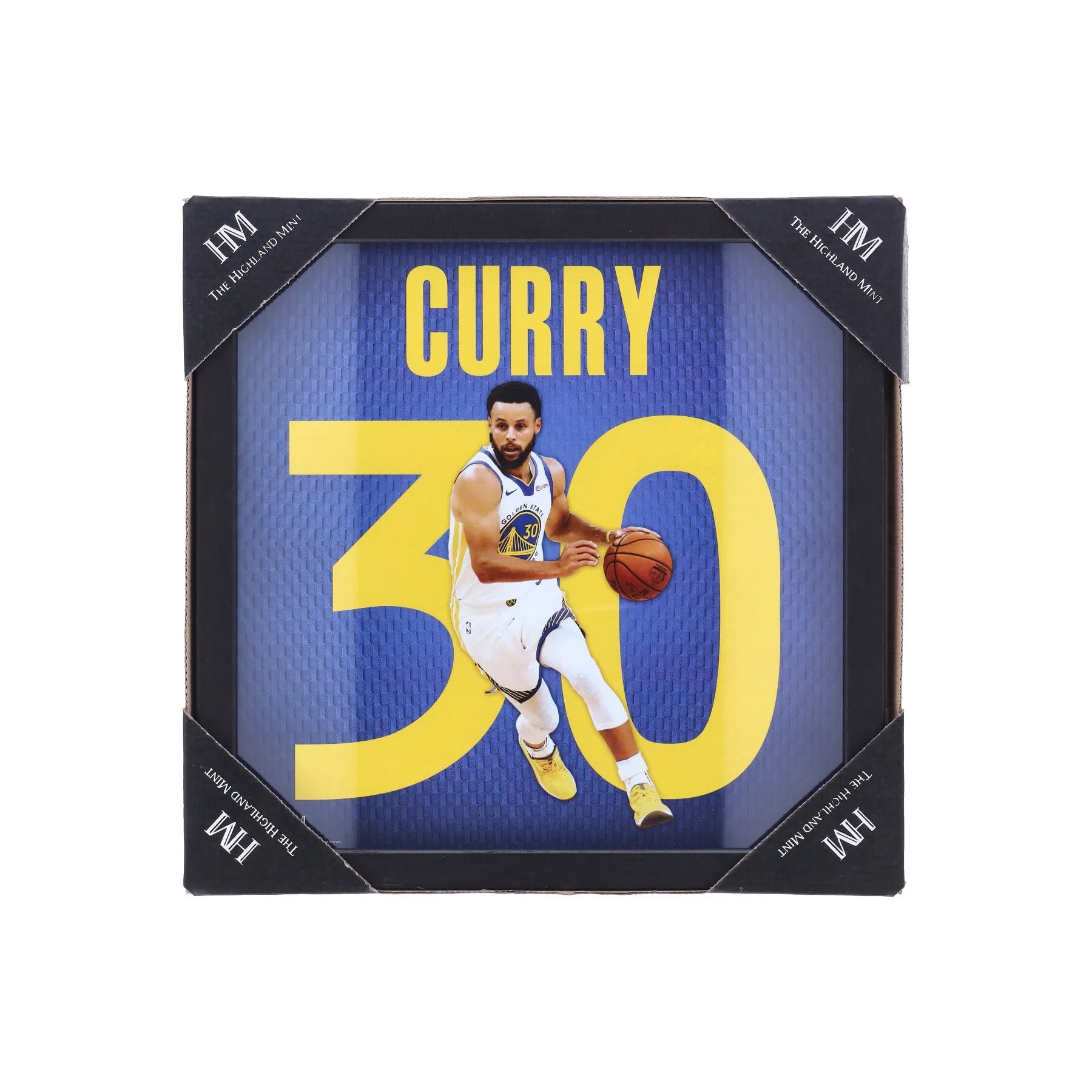 Quadro Unisex NBA Stephen Curry Impact Jersey Frame in Original Team Colors